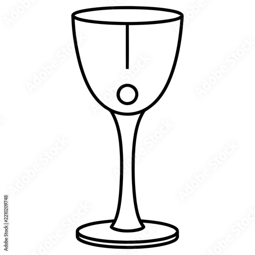 Outline of a wine glass