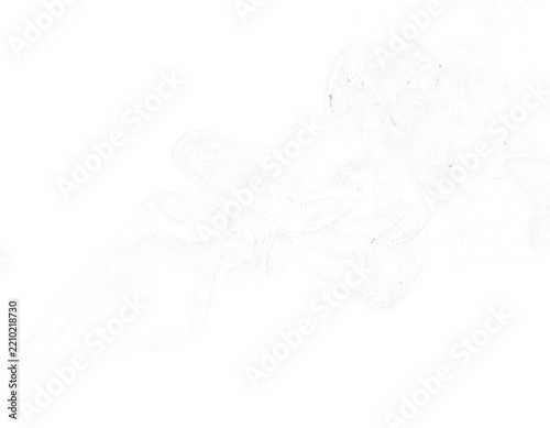White smoke over black transparent background, magic relaxing atmosphere