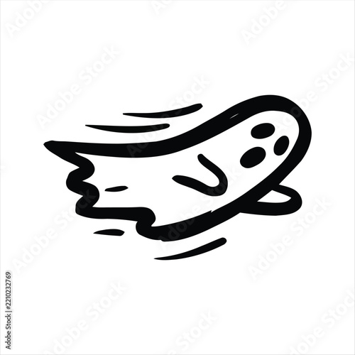 Halloween Ghost Icon – Spooky Ghost Symbol for Horror, Haunted House and Halloween Design