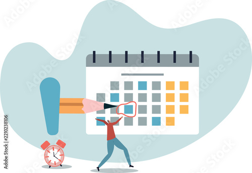 Fotografie Important appointment calendar date, reminder or schedule for meeting or event,life and employment of people