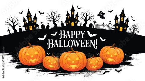 halloween background with pumpkin