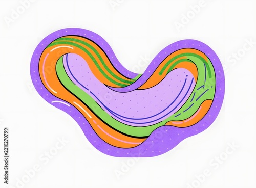 Abstract layered contour illustration showcasing gradient color transitions for design projects