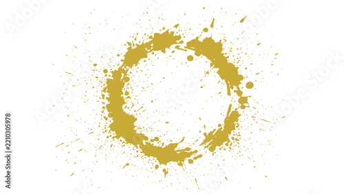 Golden Splatter Ring PNG