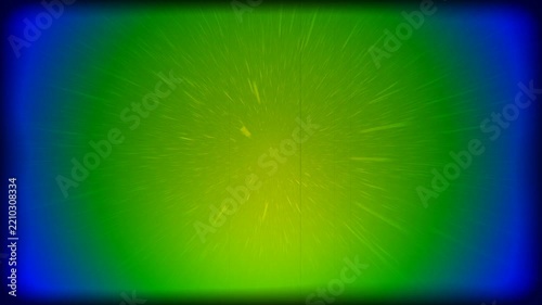 Abstract Green and Blue Burst Background with Glowing Particles