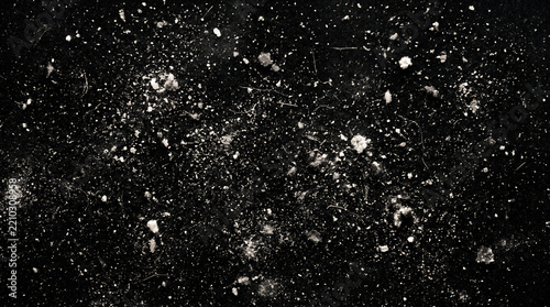 Dark Abstract Background with White Dust Particles Texture