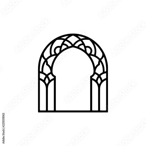 Minimalist Dome Arch Frame With Clean Geometric Shape Vector illustration