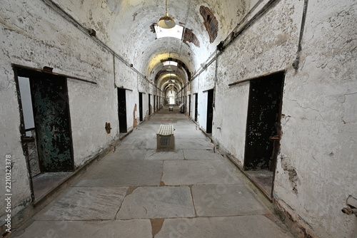 Cell Corridor a the Eastern State Penitentiary in Philadelphia that closed in 1971.