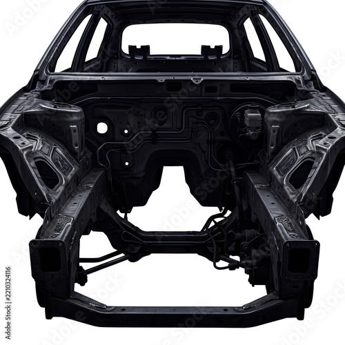 Car Chassis Frame Without Exterior Body Panels.