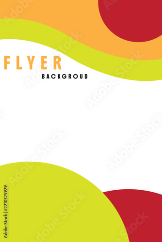Abstract Green Yellow and Red Flyer Background Vector DesignAbstract Green Yellow and Red Flyer Background Vector Design