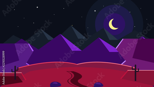 starry-night-desert-mountain-canyon.eps