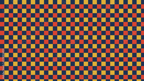 Checkered pattern vector illustration with red and yellow squares