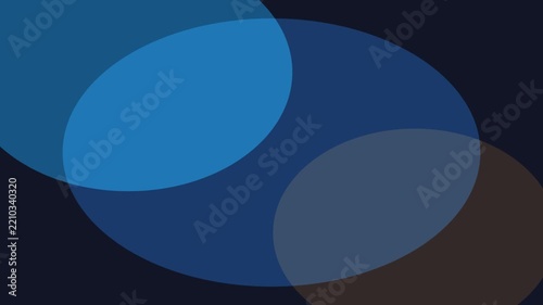 Abstract Overlapping Blue and Amber Ovals Motion Background