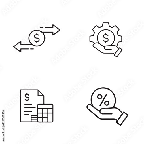 Financial Growth and Savings Icon Set