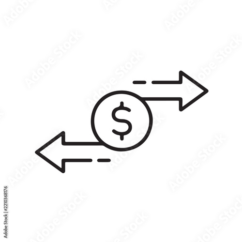 Minimalist geometric financial exchange icon