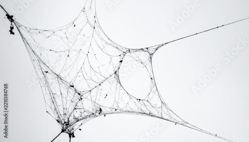Dirty spiderweb isolated on a white background.