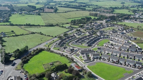 Kilmeaden Village Ireland proposed site of Data centre strongly opposed by locals and villagers in this rural community proposed sit-in farmlands left above village