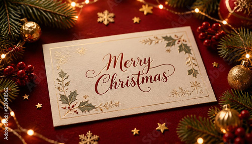 Merry Christmas Holiday Greeting Card