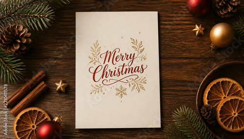 Merry Christmas Holiday Greeting Card