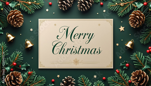 Merry Christmas Holiday Greeting Card