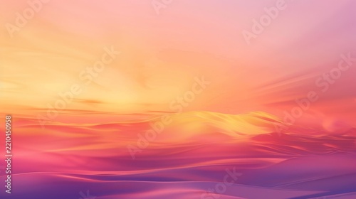 Vibrant gradient sky with warm orange, pink, and purple tones during sunset or sunrise