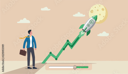 Trading stock crypto price rising we high moon, crypto currency sky rocket, make in profit success investment how, rocket stock crypto or currency graph flying high moon
