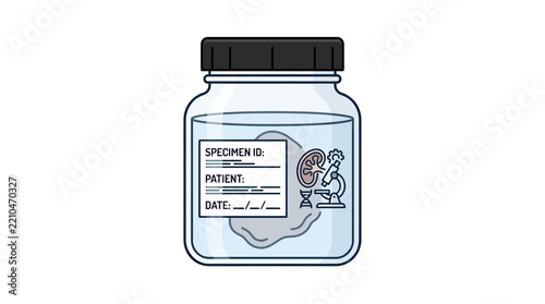 Medical Specimen Jar Isolated Transparent Background