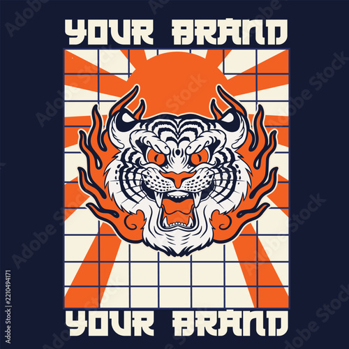 tiger head vector, tiger icon	
