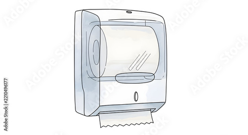 Modern paper towel dispenser with a fresh roll of towels, ready for convenient use in bathrooms, kitchens, and various communal spaces