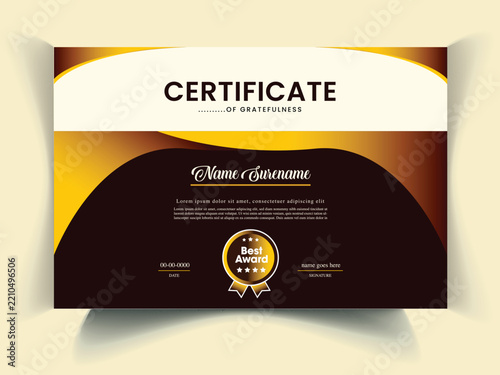 Elegant Certificate Template with Ornamental Border and Decorative Frame