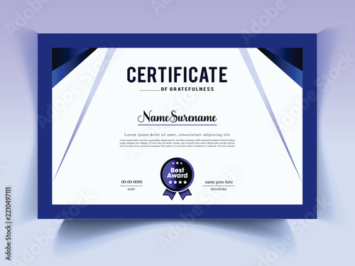 Elegant Certificate Template with Ornamental Border and Decorative Frame