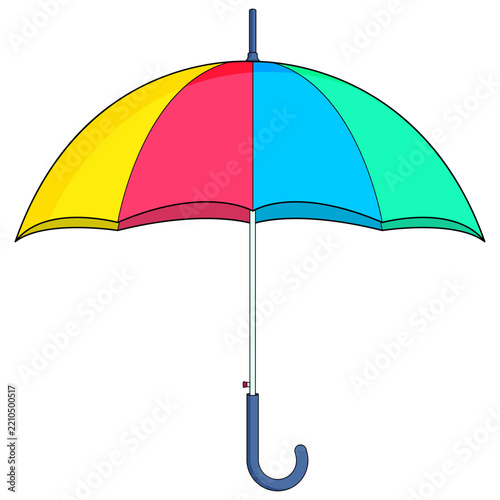 Colorful Umbrella Vector Illustration Bright And Vibrant Design