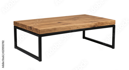 Modern coffee table isolated on transparent background
