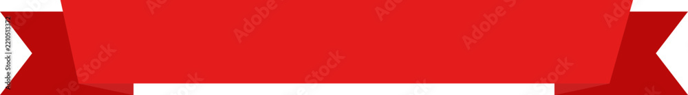 Obraz premium Red Ribbon Banner for Sale and Shopping Promotion