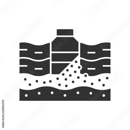 Microplastic In Water Icon - Nano Plastic Bottle Icon