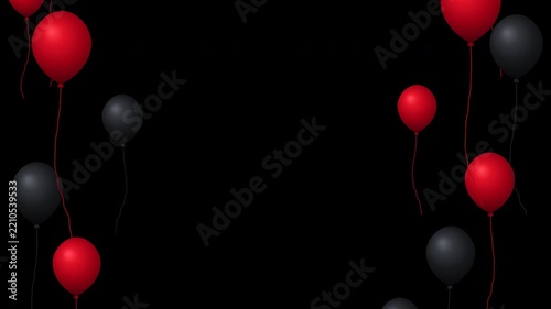Black Friday Balloons Celebration Animation for Sale Promotion, Alpha Channel