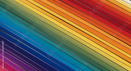Rainbow diagonal stripes background for creative design