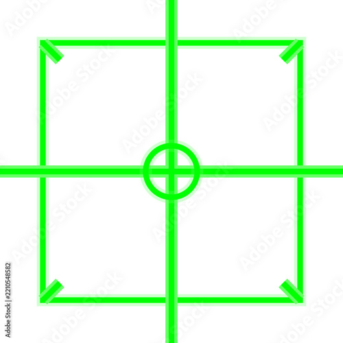 Advanced Cyberpunk Targeting Reticle HUD Element for Sci-Fi Gaming and Futuristic Augmented Reality Interfaces Gaming