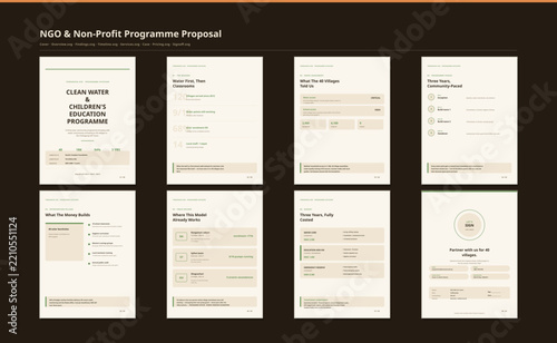 NGO Non-Profit Programme Proposal Template 8 Pages