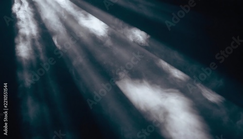 Abstract background featuring diagonal light streaks and soft white glowing particles on a dark blue textured surface