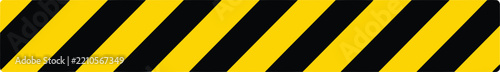 Black and yellow diagonal hazard warning striped vector
