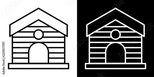 bird house icon balck and white collections