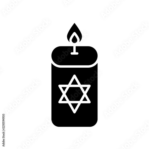 Hanukkah Candle Icon Professional UI Symbol for Jewish Holidays, Cultural Traditions and Religious Events