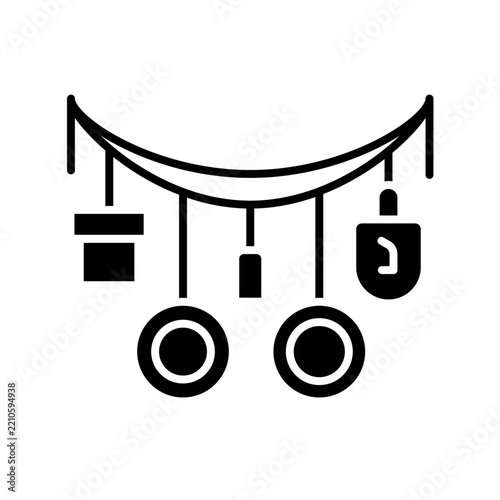 Hanukkah Garland Icon Professional UI Symbol for Jewish Holidays, Cultural Traditions and Festive Decorations.
