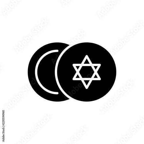 Hanukkah Gelt Icon Professional UI Symbol for Jewish Holidays, Cultural Traditions and Religious Events.