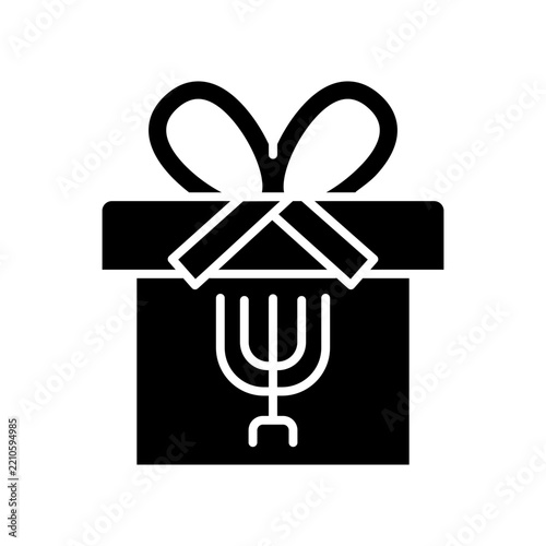 Hanukkah Gift Icon Professional UI Symbol for Jewish Holidays, Cultural Traditions and Festive Celebrations