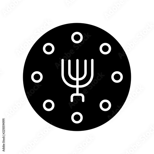 Hanukkah Plate Icon Professional UI Symbol for Jewish Holidays, Cultural Traditions and Festive Dining.