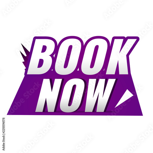BOOK NOW, Online Reservation Call to Action, Appointment Scheduling and Service Booking, Customer Booking Label