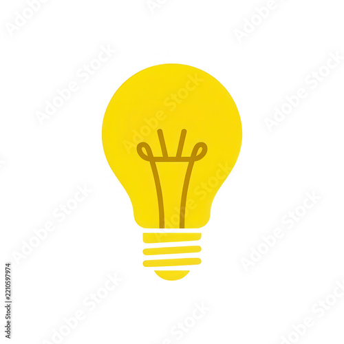 Yellow Light Bulb Design Element Transparent Background