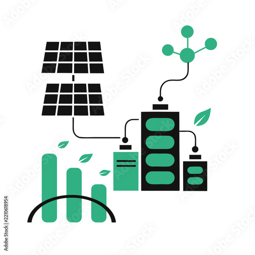 Battery Storage Renewable Energy Investment Vector