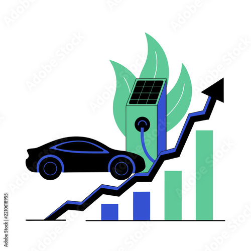 Electric Mobility Green Investment Growth Vector